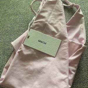 NWT Mikoh swimwear halter one piece in cloud pink